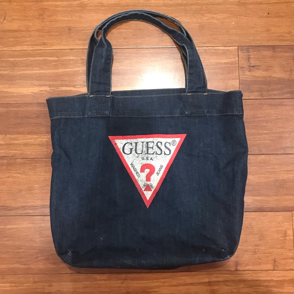 ✨5/$14 Guess Blue Jean Tote Bag